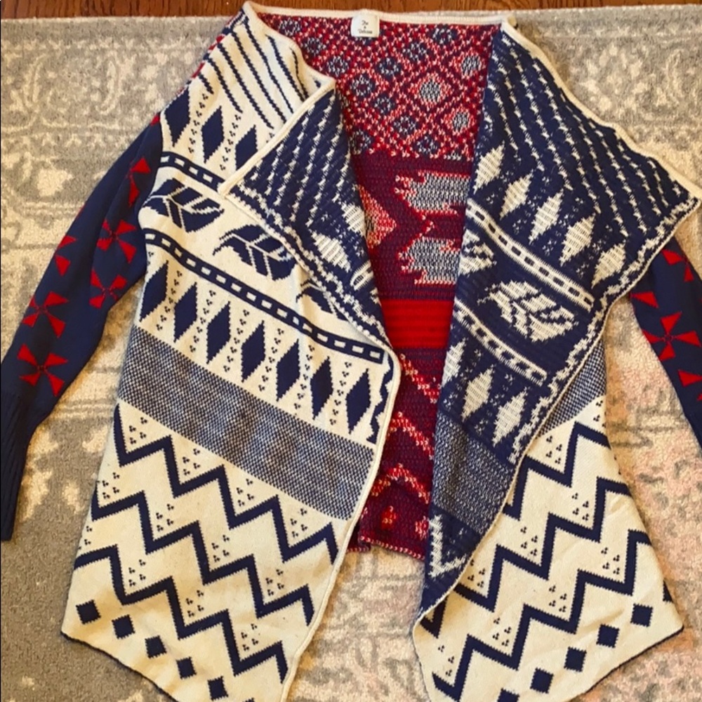 Hot & Delicious Open Front Aztec Sweater - Picture 2 of 6